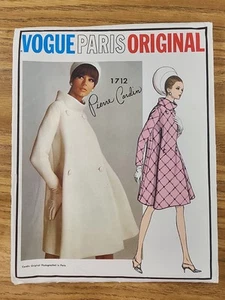 1960s Vintage VOGUE Sewing Pattern B36 inch COAT (1018) By 'Pierre Cardin' UNCUT - Picture 1 of 8