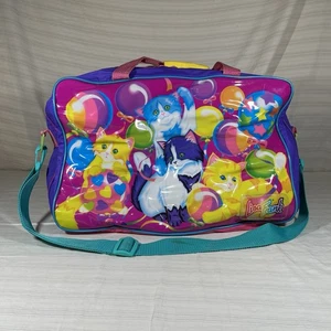 Vintage Lisa Frank 90er Ballon Kätzchen Katzen Tasche Seesack Regenbogenfarben - Bild 1 von 23