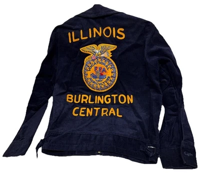 Chaqueta De Colección Años 60 70 FFA Future Farmers of America con Alfileres Talla 38 Pana Foto 1 de 4