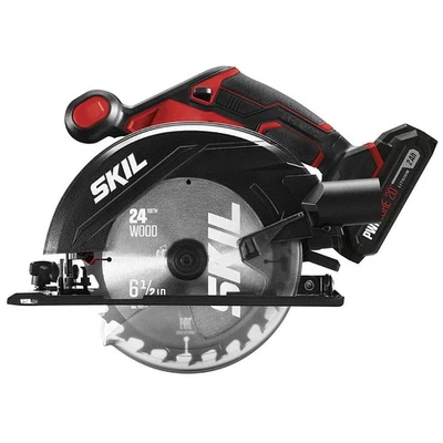 Skil 20V Cordless Circular Saw 6 1 2 Inch Adjustable Bevel Fast Cutting Tool - Image 1 of 4