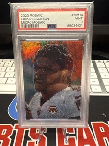 2023 Panini Mosaic #MM14 Lamar Jackson Micro Mosaic Case Hit SP PSA 9 - Bild 1 von 1
