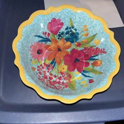 Cuenco de cena amarillo y floral The Pioneer Woman Sunny Days 44 oz melamina nuevo Foto 1 de 4