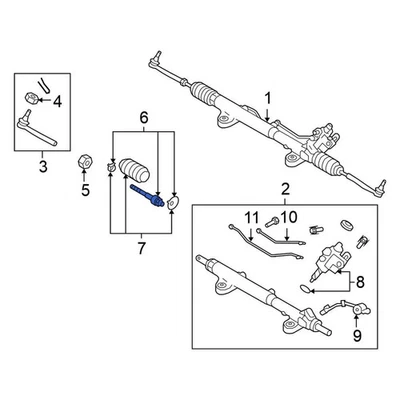 For Nissan GT-R 2009-2024 Nissan D8521JF00A Inner Steering Tie Rod End Foto 1 de 2