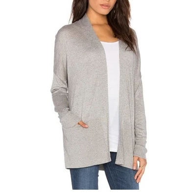 Vince женщин шелк кашемир открытый передний кардиган свитер серый капсулы уютный размер M - Изображение 1 из 4