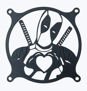 120 mm Lüfter Grill Abdeckung DeadPool (schwarz 4er Pack) 120 mm Lüfter Grill - Bild 1 von 2