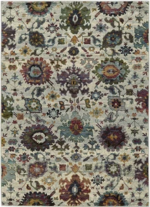 3x5 Sphinx Gray Buds Bulbs Vines Floral Area Rug 7129A - Aprx 3' 3" x 5' 2" - Picture 1 of 1