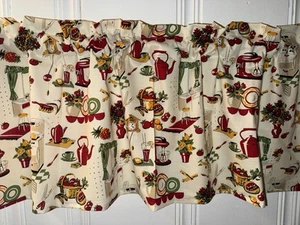 Handgefertigte Retro 50er Jahre Küche Fenster Volant Vorhänge 42x14 Wohnzimmer Esszimmer - Bild 1 von 18