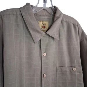 Camicia uomo Joe Marlin con colletto e bottoni manica corta 3X verde marrone a quadri - Foto 1 di 10