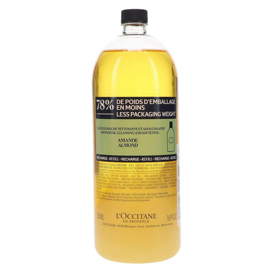 Recarga de aceite de ducha de almendras L'Occitane 16,9 oz Foto 1 de 4