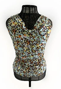 Blusa sin mangas geométrica con cuello capucha y calibre Cable & Gauge para mujer talla L - Imagen 1 de 8