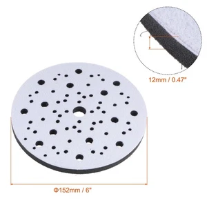 6" 53 Holes Sponge Interface Pad Soft Density Hook and Loop Cushion Buffer Pad ^ - Bild 1 von 4
