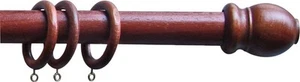 Scorritenda legno a strappo D23mm 180cm con anelli Ciliegio Emmegi - Foto 1 di 1