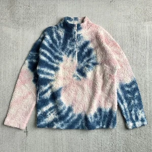 The Elder Statesman Ron Herman Tie-Dye Fleece Half Zip Men M Used - Picture 1 of 18