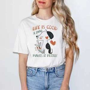 Das Leben Ist Gut Ein Hund Macht Es Besser T-Shirt - Bild 1 von 7
