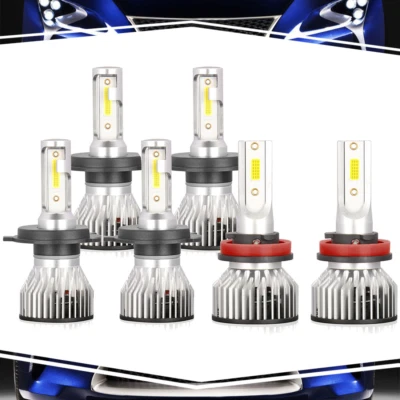 For Honda CR-V 2007-2014 3 Pair H11+ H4/9003 Headlight High Low Beam Fog Light - Image 1 of 4