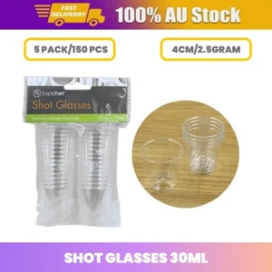 150 x Clear Shot Glasses 30ML Plastic Mini Cup Party Tasting Cup Catering 4CM - Picture 1 of 2
