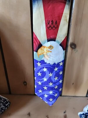 Corbata de cuello vintage del equipo olímpico de Estados Unidos de los Juegos Olímpicos producto con licencia oficial USC Nº4 Foto 1 de 4