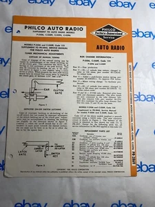 Supplement for Philco Auto Radio P-5506, C-5509, C-5595, C-5596 - Picture 1 of 3