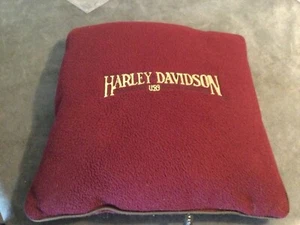 Authentic,Vintage,Retro,Red,Harley Davidson Pillow by Dakota Approx 15”x15”Wow! - Picture 1 of 6