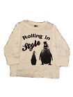 Crazy 8 Rolling In Style Penguin Holiday Xmas Thermal Tee Shirt Boys 3T NEW NWT