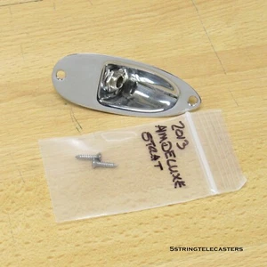 Fender American Deluxe Stratocaster 2013 conector de salida cromado Strat Jack virola - Imagen 1 de 1