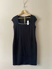 Wallis Black Embellished Neck Line Dress 12 New With Tags Stretch Occasion