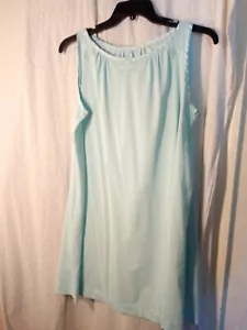 Gossard Artemis Vintage Women's Light Blue Nightgown Size Large Floral Neckline - Picture 1 of 7