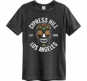 Camiseta Amplificada Cypress Hill "Floral Skull" Carbón Nueva South Gate - Imagen 1 de 5