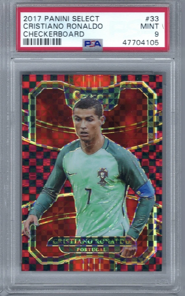 2017 Panini Select Soccer #33 Cristiano Ronaldo quadriculado PSA 9 - Imagem 1 de 1