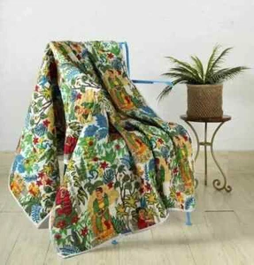 Wholesale Bedding Indian Kantha Quilt Handmade Stitch Bohemian Cotton Blanket - Picture 1 of 4