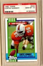 1990 Topps #334 Cortez Kennedy Seattle Seahawks PSA 10 GEM MT Miami Hurricanes