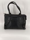 Fossil Gwen Black Leather Satchel Purse Handbag Excellent Condition 14.5"x11"x6"