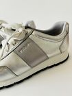 * New * - Prada womens silver metallic sneakers Size 8.5 us. 39 eu