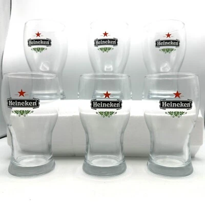 Heineken Bicchieri Pubblicitari da Birra 50cl Set 6 pezzi - Immagine 1 di 4