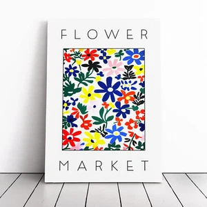 Flower Market White No.12 Exhibition Canvas Wall Art Print Framed Picture Decor - Picture 1 of 5