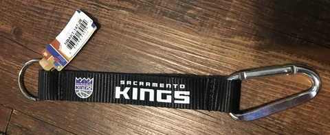 NBA Sacramento Kings Clip On Keychain Keyring Carabiner Lanyard Cover