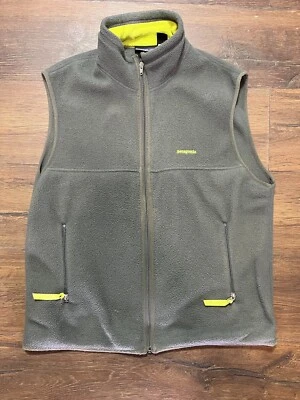 Patagonia Chaleco Synchilla Polar Hombre Grande Vintage Verde Chaqueta Cremallera Completa Foto 1 de 4