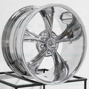 One 22x9 Ridler 695 5x5/5x127 0 Chrome Wheel Rim 83.82 - Foto 1 di 3