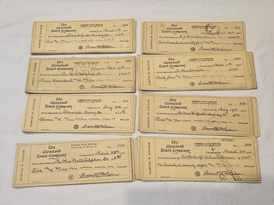 Antiguo Lote de 150 Cheques Cancelados Samuel W. Folsom Cleveland OH 1904 - 1928 Foto 1 de 4