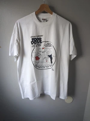 Vtg 90s Fruit of the Loom Bil Keane USPS Food Drive Tshirt XL Cartoon  - Image 1 of 4