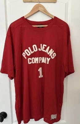 Camisa Jersey Vintage Ralph Lauren Polo Jeans Company 2XL Hip Hop Foto 1 de 4