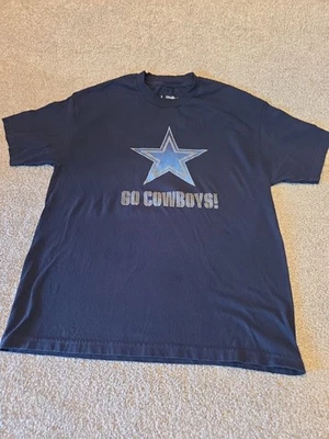 Camiseta Oficial Para Hombres Dallas Cowboys Temporada 2016 NFL Calendario de Fútbol Estrella Azul Foto 1 de 4