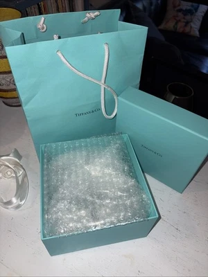 NUEVO Juego de 2 copas de vino de champán de cristal sin tallo de flauta Tiffany & Co. con caja Foto 1 de 4
