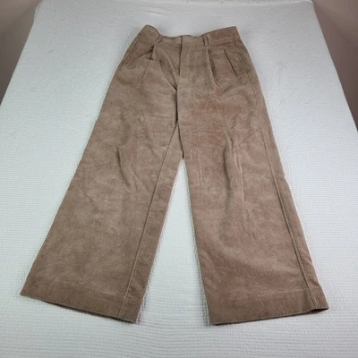 Everlane 10 Pana Pierna Ancha Mujer Marrón Taupe Tiro Alto Plisado Delantero  Foto 1 de 4