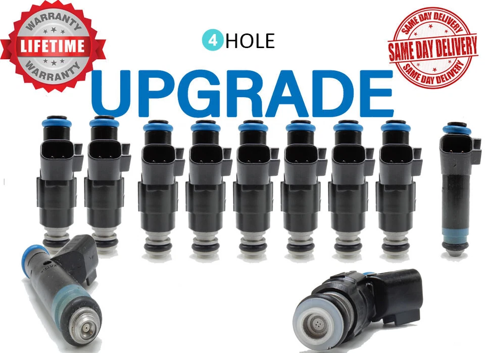 Inyectores de combustible X8 Upgrade OEM Bosch de 4 orificios para Jeep Grand Cherokee 1999-04 Foto 1 de 1