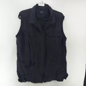 buffalo david bitton vest women size Large black lightweight utility pocket - Picture 1 of 9