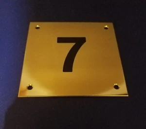 Türnummernschild poliert Chrom geprägt. - Bild 1 von 1