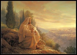 O Jerusalem - DIY DMC Chart Counted Cross Stitch Patterns Needlework 14 ct Aida - Picture 1 of 2