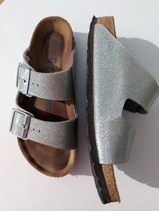 Birkenstock Arizona 37 schmal Weichbettung silber - Bild 1 von 3