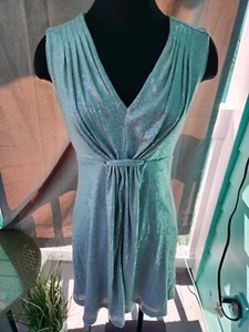 Jessica Simpson Sequin Shimmery Dress Light Grey Sleeveless Size Small - Picture 1 of 10